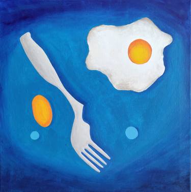 Original Abstract Food Paintings by Peter Vamosi