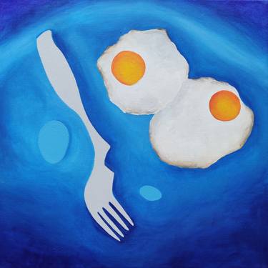 Original Abstract Food Paintings by Peter Vamosi