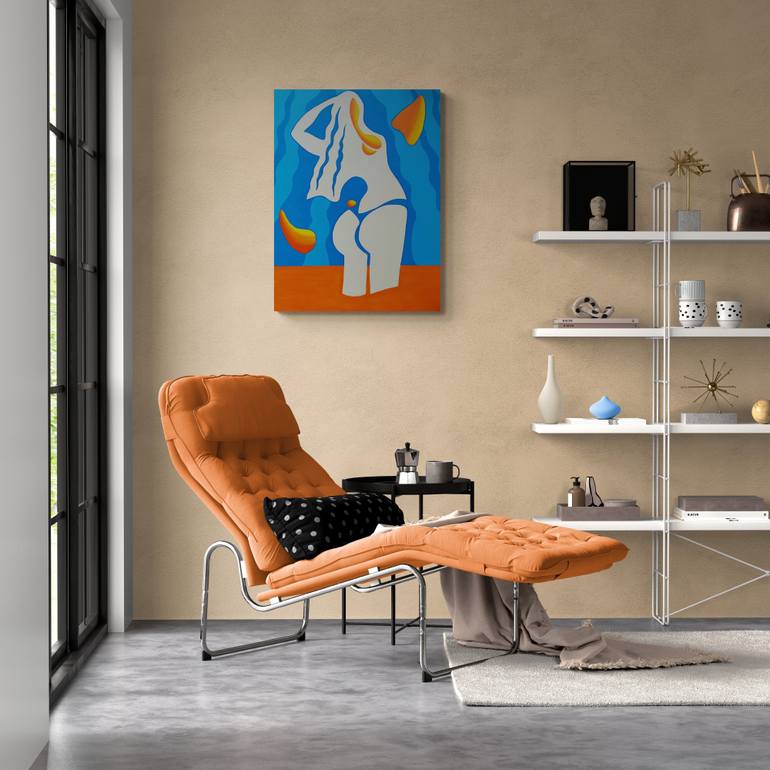 Original Abstract Women Painting by Peter Vamosi