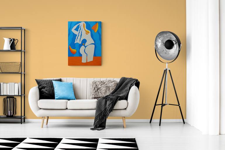 Original Abstract Women Painting by Peter Vamosi