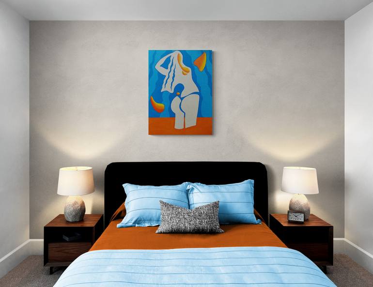 Original Abstract Women Painting by Peter Vamosi