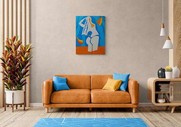 Original Abstract Women Painting by Peter Vamosi