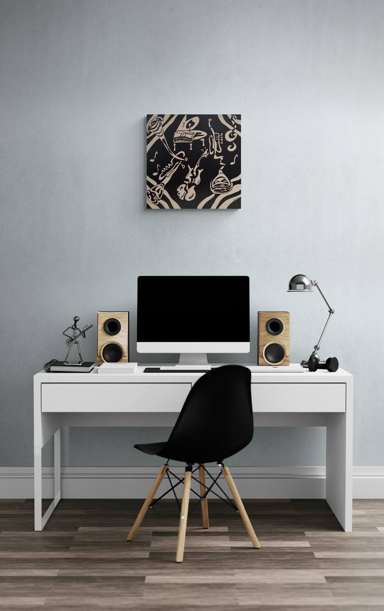 Original Abstract Music Painting by Peter Vamosi