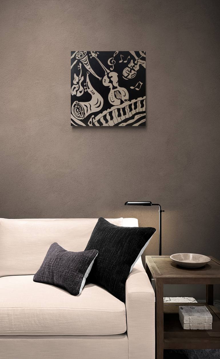 Original Abstract Music Painting by Peter Vamosi