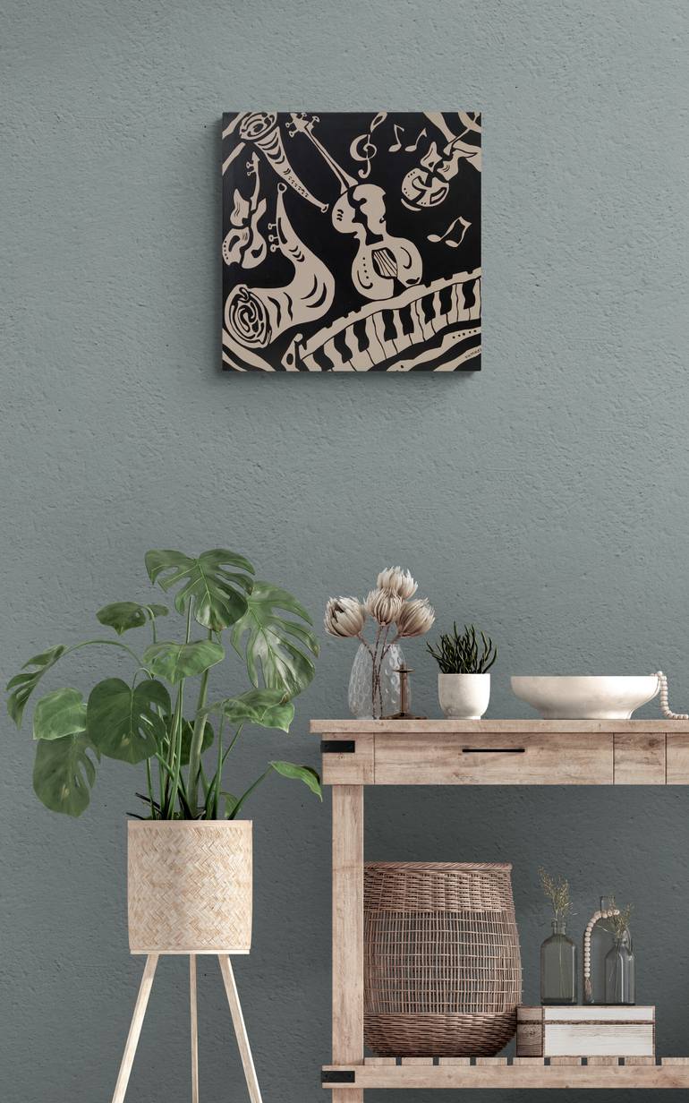 Original Abstract Music Painting by Peter Vamosi
