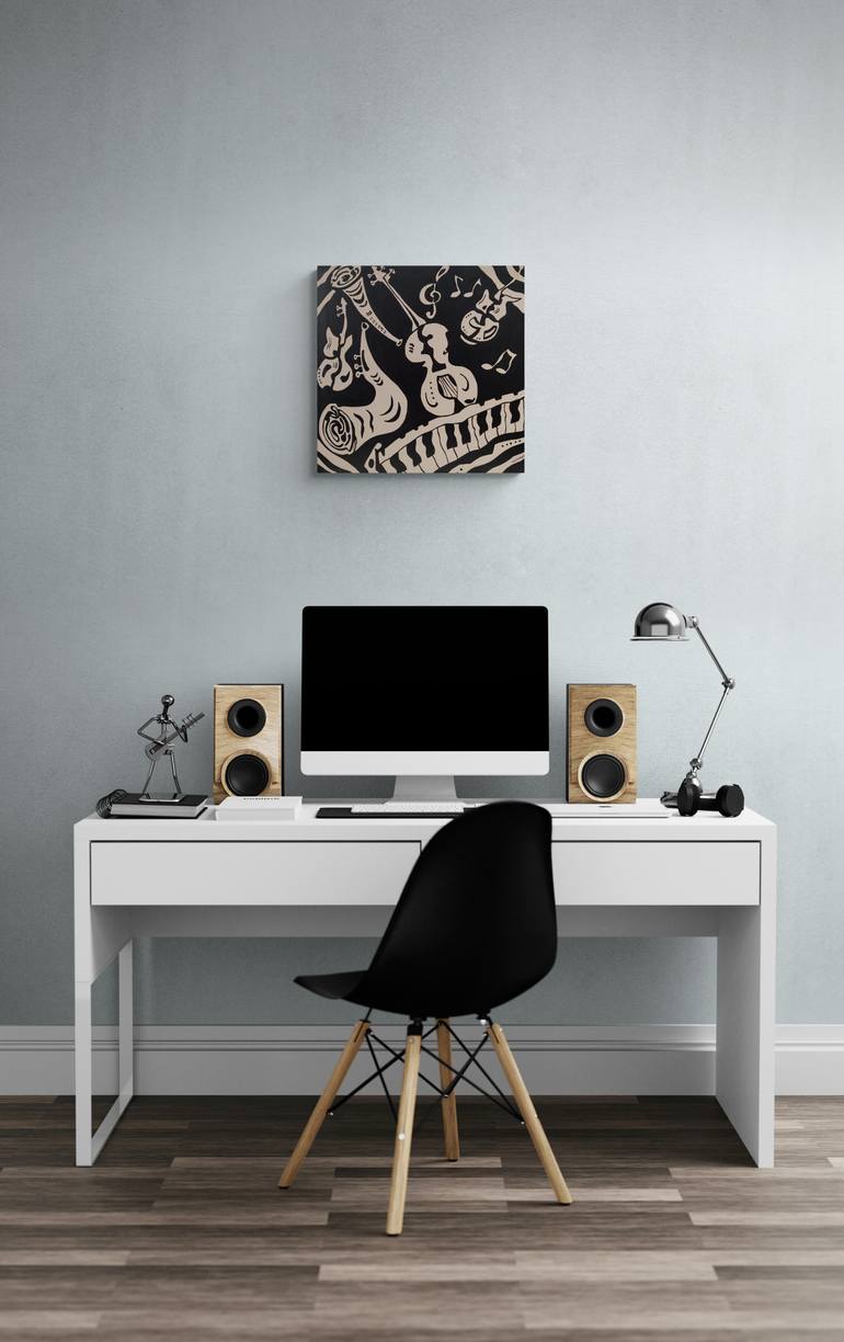 Original Abstract Music Painting by Peter Vamosi