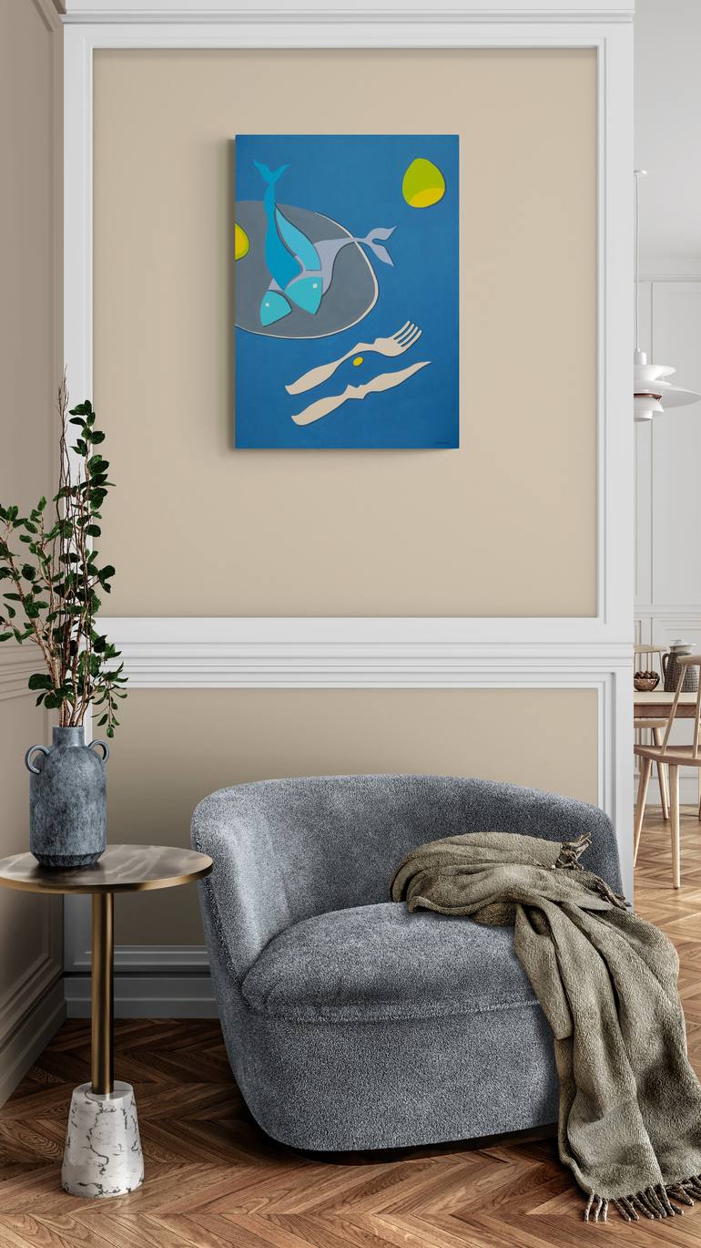 Original Abstract Animal Painting by Peter Vamosi