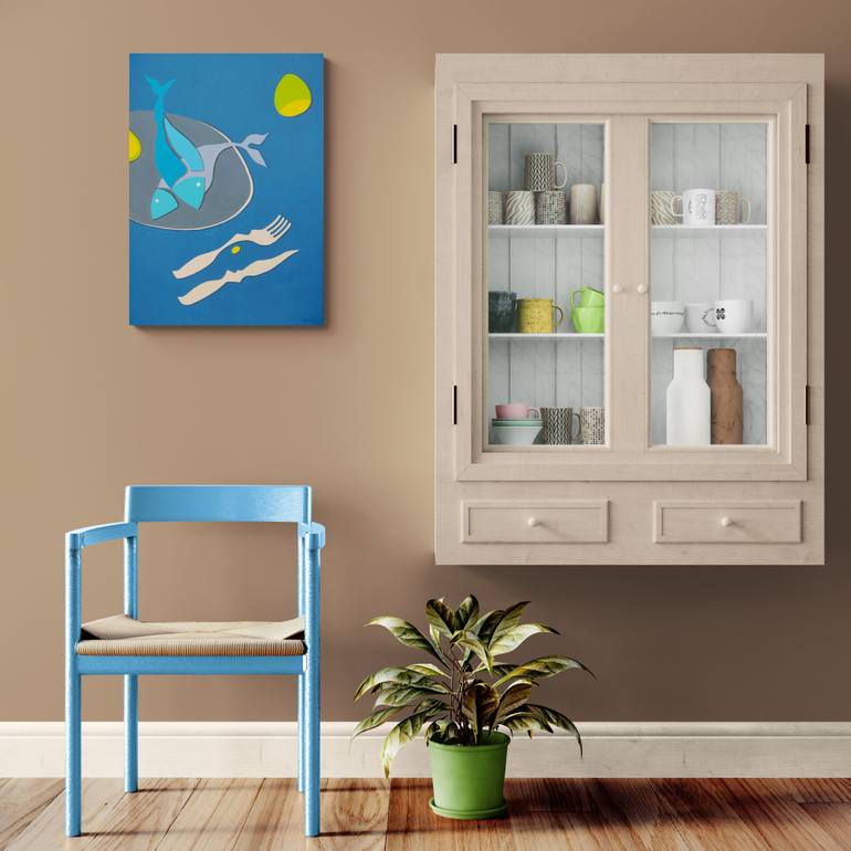 Original Abstract Animal Painting by Peter Vamosi