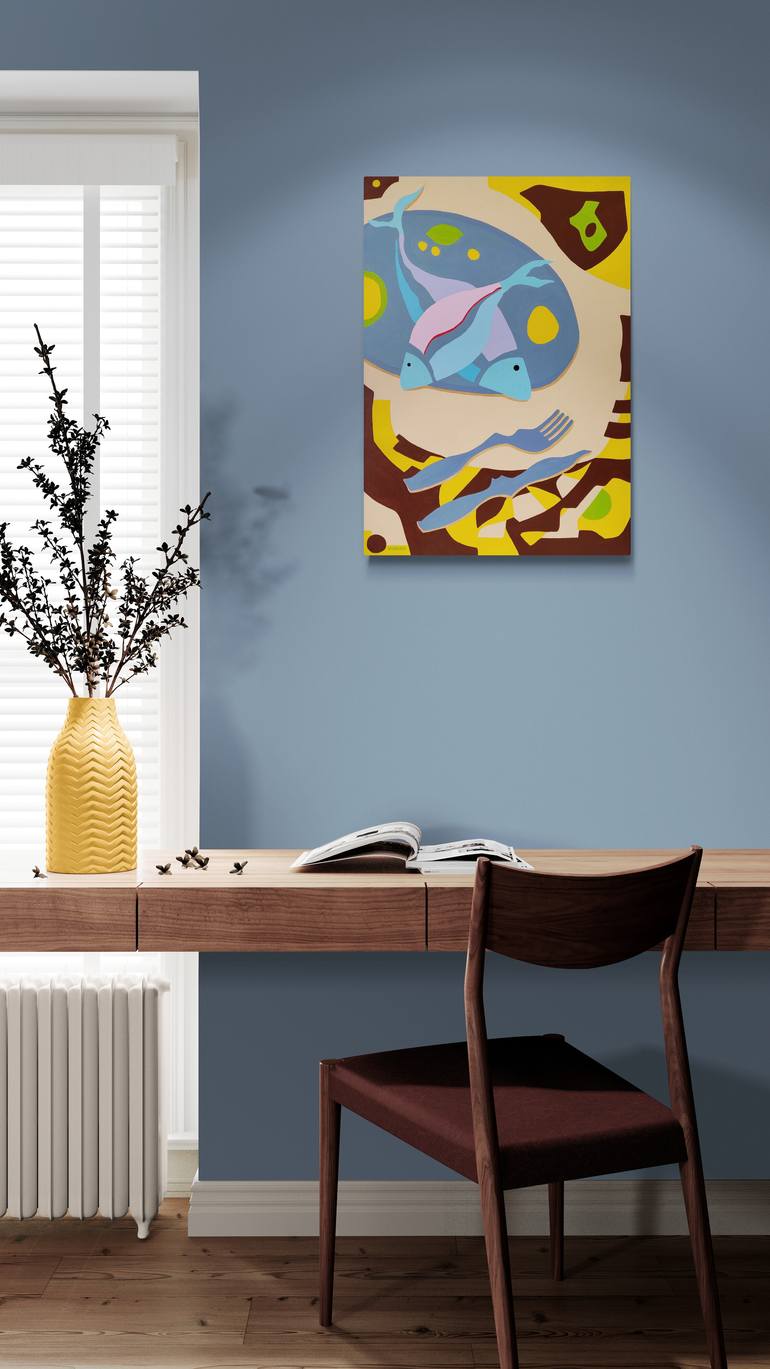 Original Abstract Animal Painting by Peter Vamosi