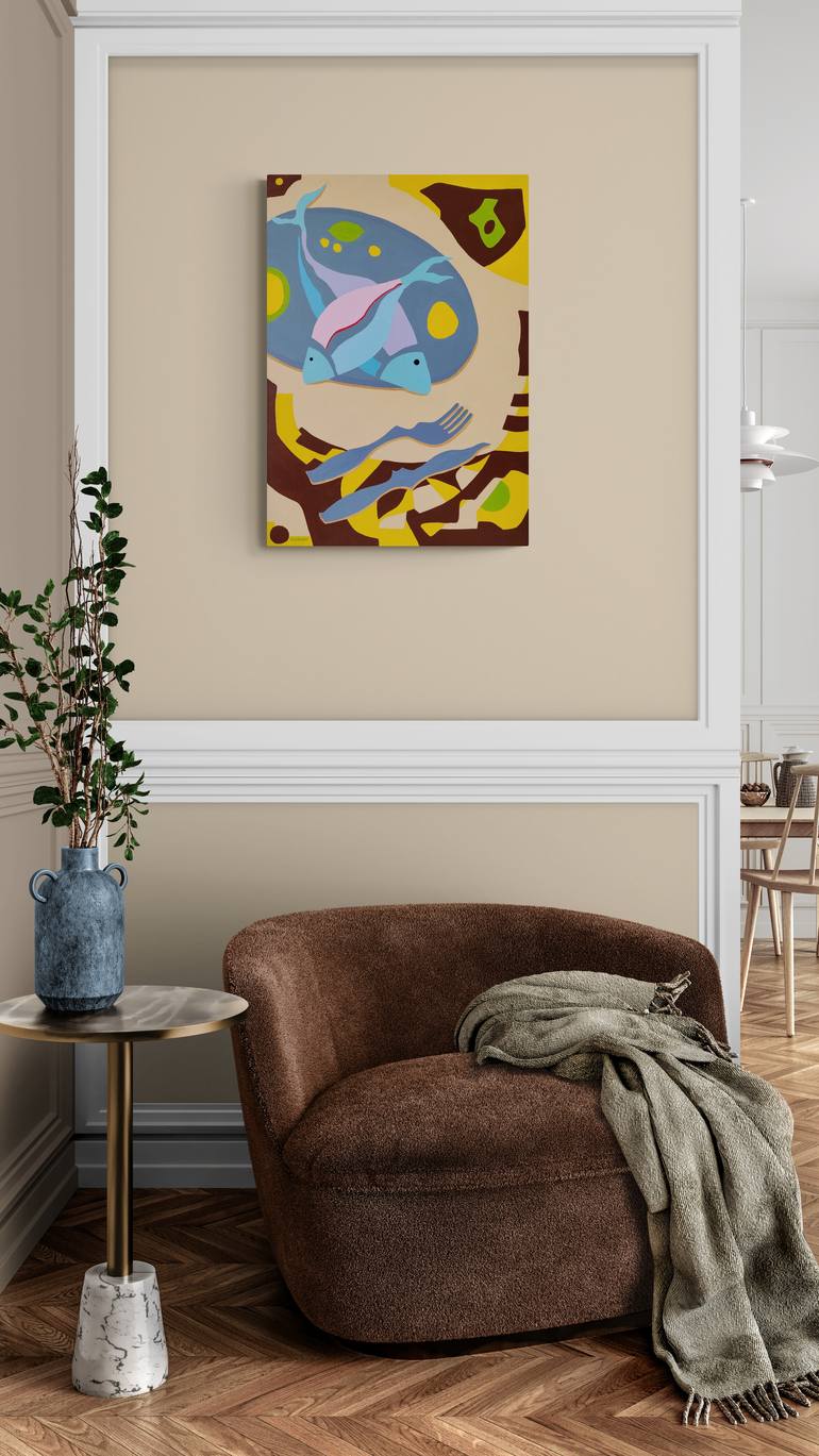 Original Abstract Animal Painting by Peter Vamosi