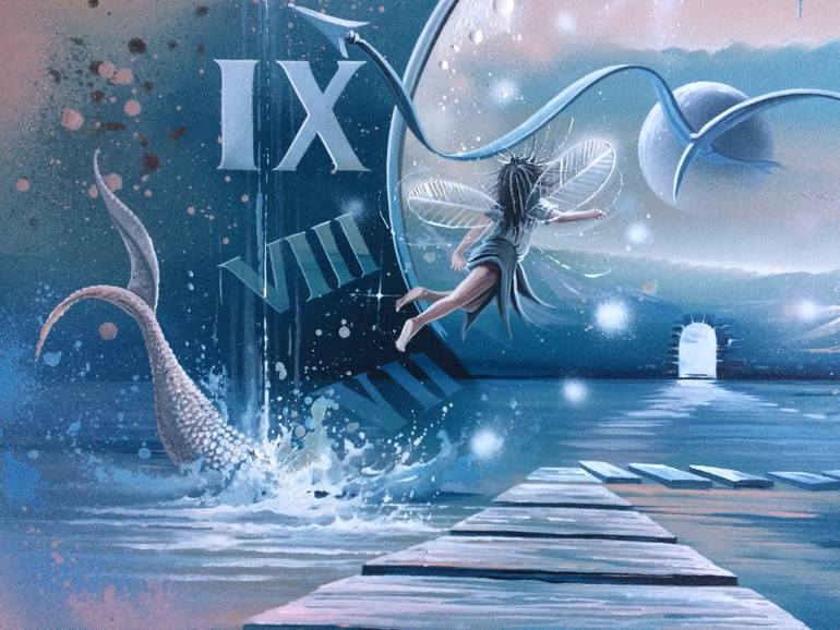 Original Surrealism Fantasy Painting by Thierry Mordant 