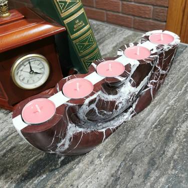 Marble tealight candle holder thumb