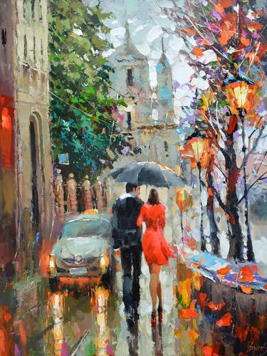 Original Expressionism Cities Paintings by Dmitry Spiros
