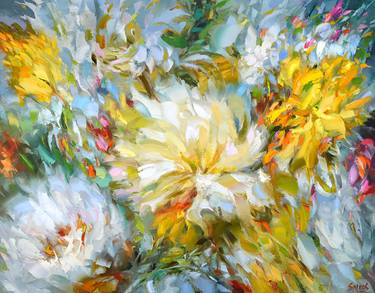 Original Abstract Expressionism Floral Paintings by Dmitry Spiros