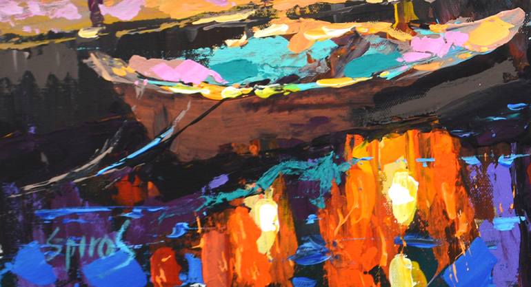 Original Impressionism Cities Painting by Dmitry Spiros