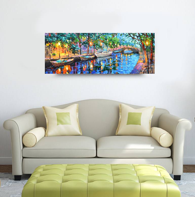 Silence at Dawn oil on canvas painting, ready to hang Painting by