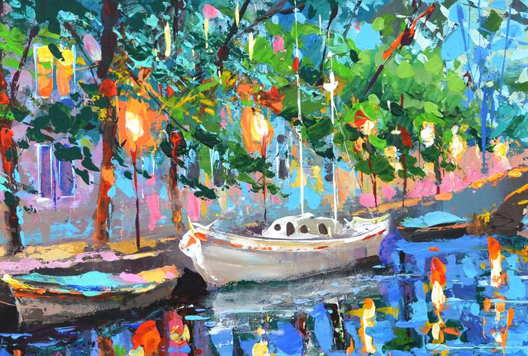 Original Impressionism Cities Painting by Dmitry Spiros