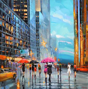 Original Expressionism Cities Paintings by Dmitry Spiros