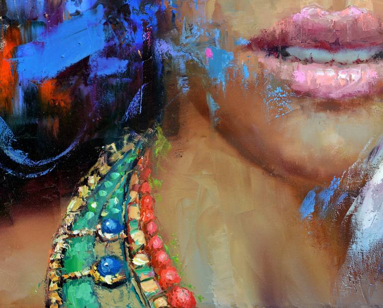 Original Abstract Portrait Painting by Dmitry Spiros