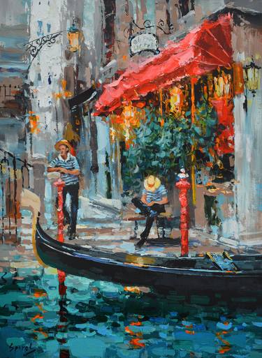 Original Expressionism Cities Paintings by Dmitry Spiros