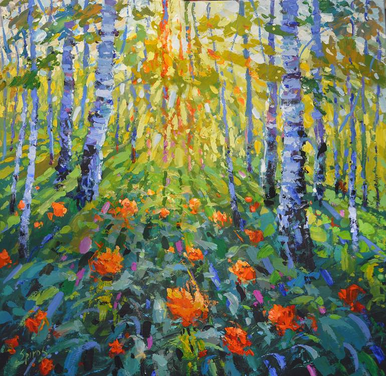 Birches Paintings | Saatchi Art