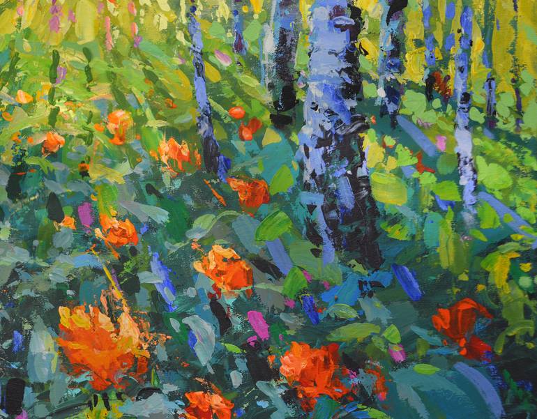 Original Abstract Expressionism Landscape Painting by Dmitry Spiros