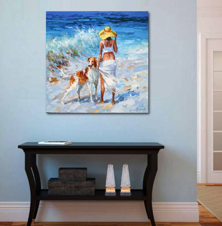 Original Contemporary Beach Painting by Dmitry Spiros