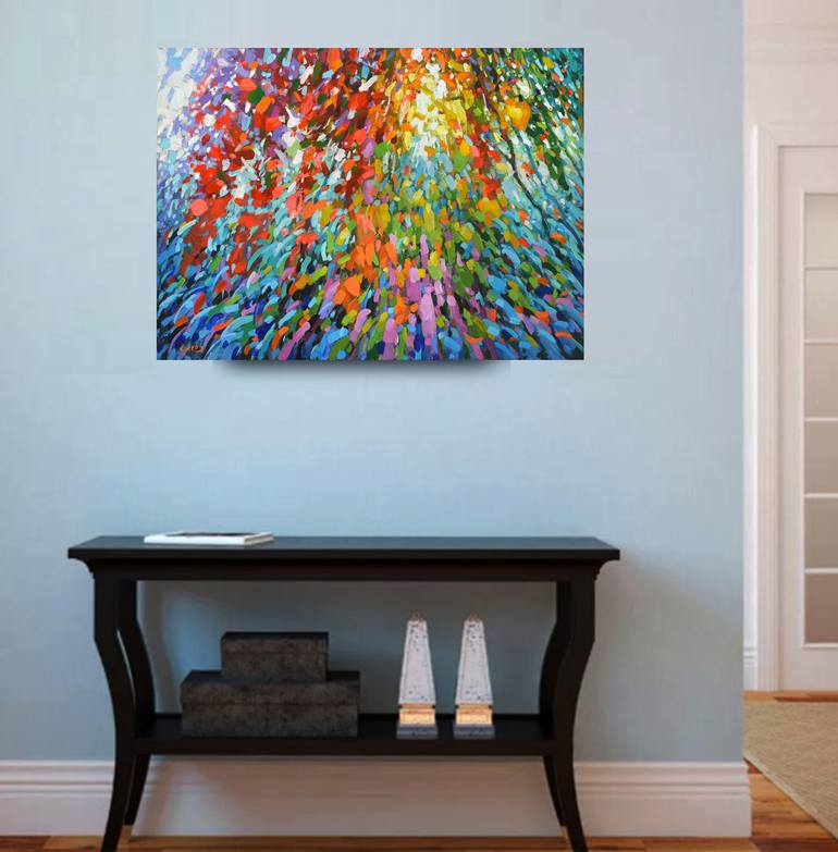 Original Abstract Expressionism Landscape Painting by Dmitry Spiros