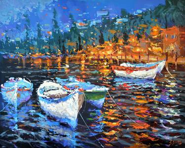 Original Impressionism Boat Paintings by Dmitry Spiros