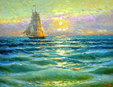 Original Impressionism Seascape Paintings by Dmitry Spiros