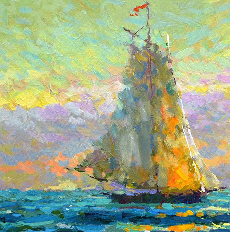 Original Impressionism Seascape Painting by Dmitry Spiros