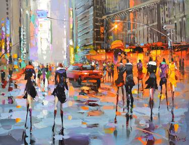 Original Expressionism Cities Paintings by Dmitry Spiros