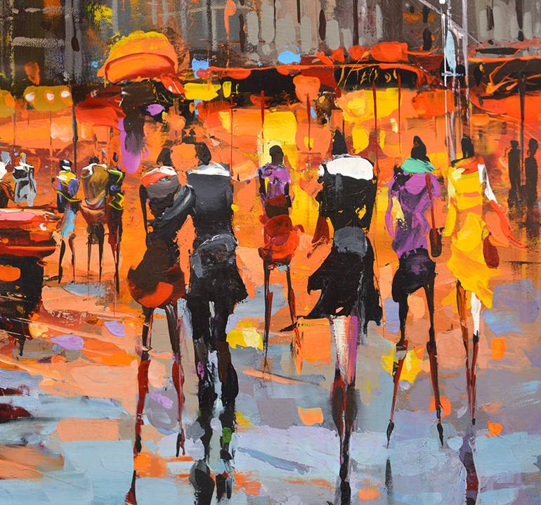 Original Contemporary Cities Painting by Dmitry Spiros