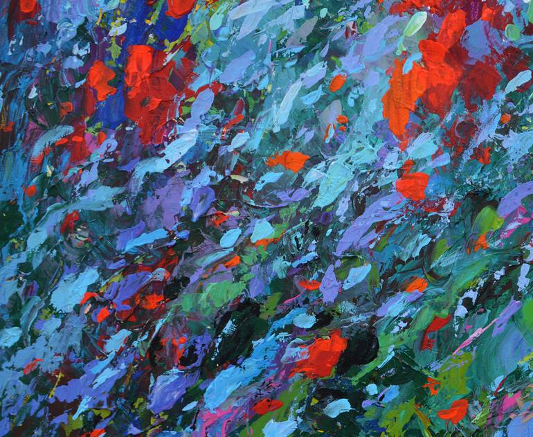 Original Abstract Expressionism Landscape Painting by Dmitry Spiros