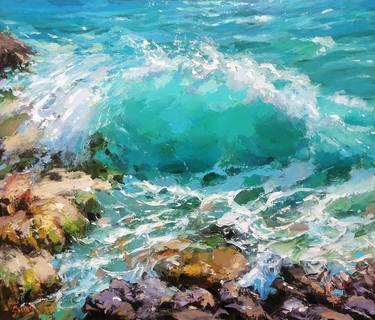 Original Abstract Expressionism Seascape Paintings by Dmitry Spiros