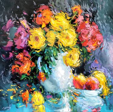 Original Abstract Expressionism Still Life Paintings by Dmitry Spiros