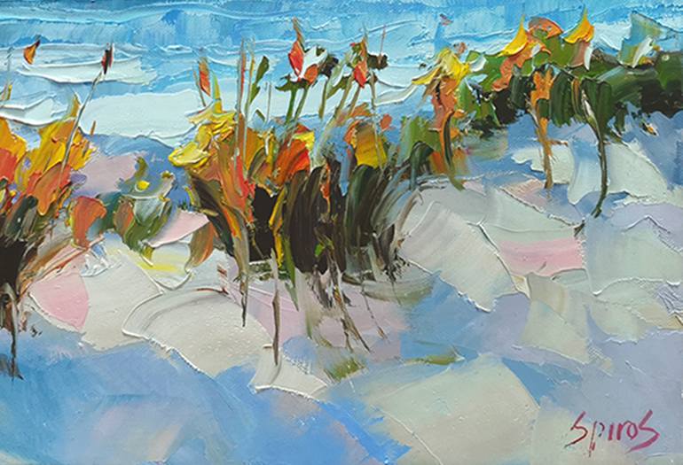Original Abstract Expressionism Seascape Painting by Dmitry Spiros