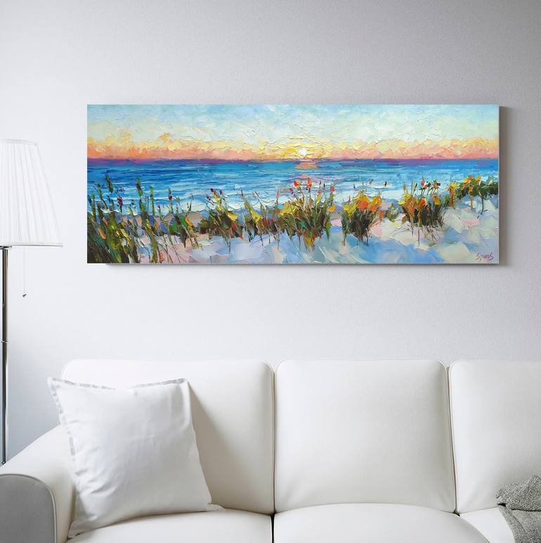Original Abstract Expressionism Seascape Painting by Dmitry Spiros