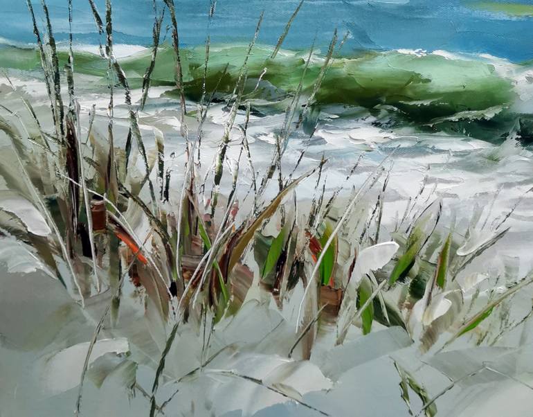 Original Abstract Expressionism Landscape Painting by Dmitry Spiros