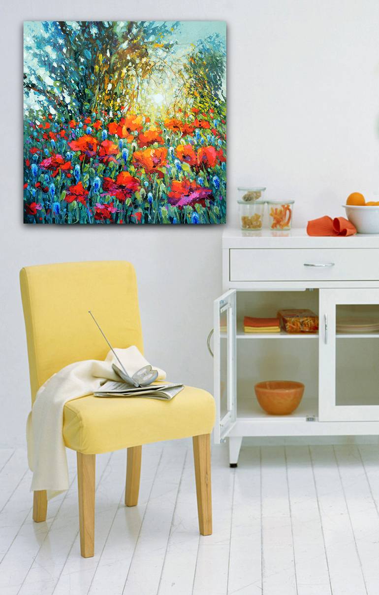 Original Abstract Expressionism Landscape Painting by Dmitry Spiros