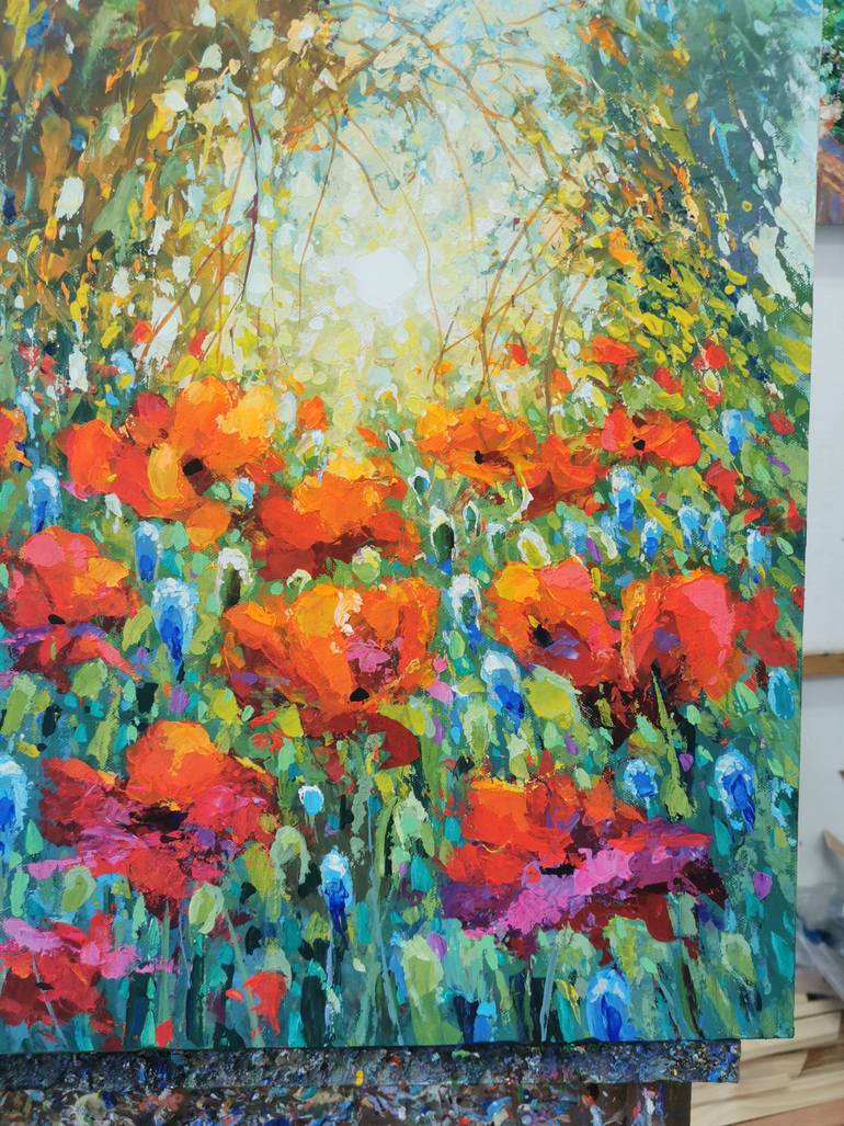 Original Abstract Expressionism Landscape Painting by Dmitry Spiros