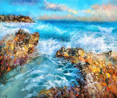 Original Expressionism Seascape Painting by Dmitry Spiros
