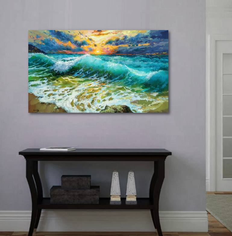 Original Expressionism Seascape Painting by Dmitry Spiros