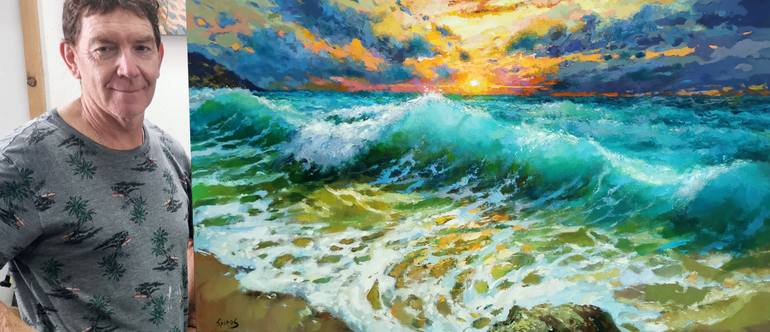 Original Expressionism Seascape Painting by Dmitry Spiros