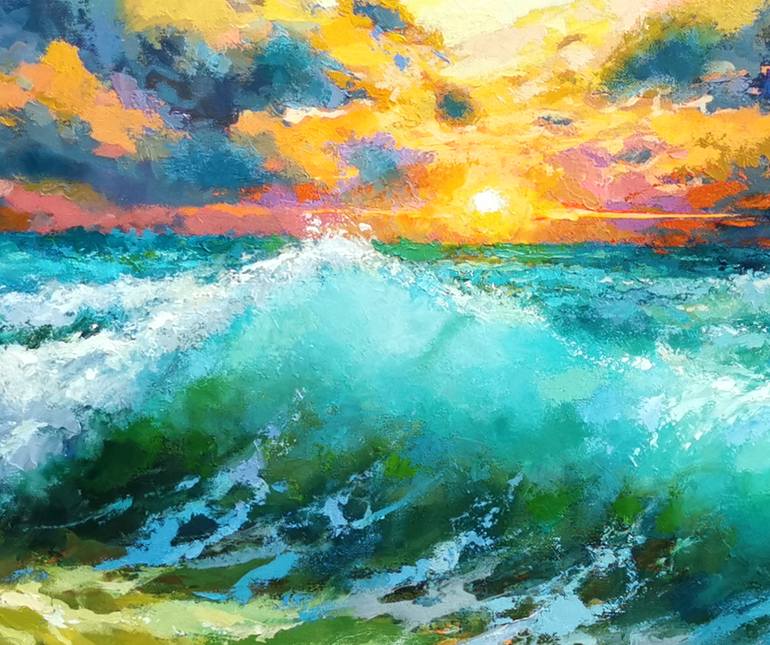 Original Expressionism Seascape Painting by Dmitry Spiros