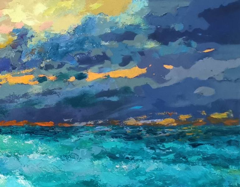 Original Expressionism Seascape Painting by Dmitry Spiros