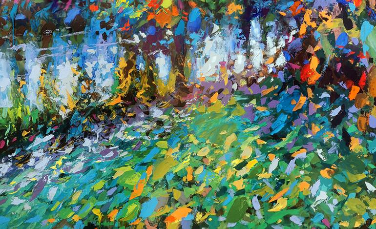 Original Abstract Expressionism Landscape Painting by Dmitry Spiros