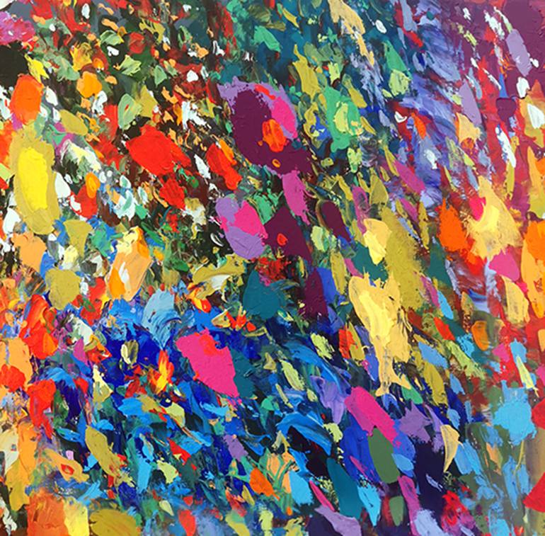 Original Abstract Expressionism Landscape Painting by Dmitry Spiros
