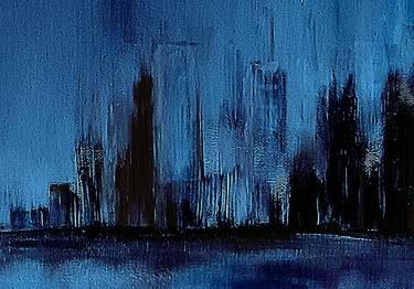 Original Abstract Cities Paintings by Stephen Maddocks