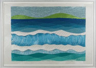 Print of Seascape Mixed Media by Kate Claringbould